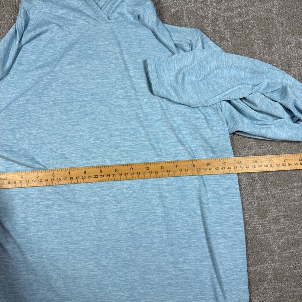 Patagonia Women's Light Blue Long Sleeve Hooded Tee - Picture 2 of 6